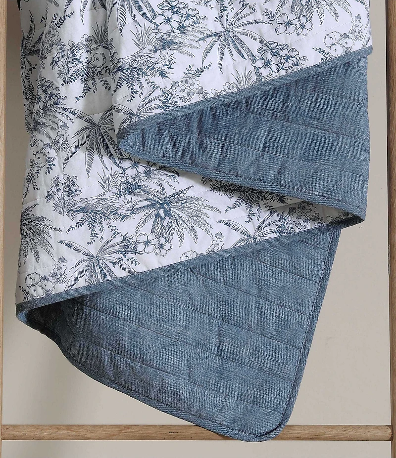 Tommy Bahama Pen And Ink Palm Reversible Quilt Mini Set