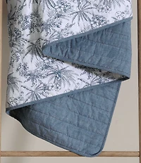 Tommy Bahama Pen And Ink Palm Reversible Quilt Mini Set