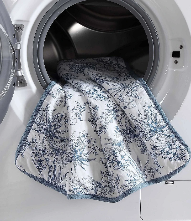 Tommy Bahama Pen And Ink Palm Reversible Quilt Mini Set