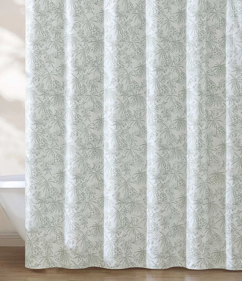 Tommy Bahama Pen And Ink Palm Shower Curtain
