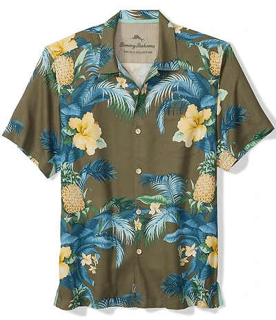 Tommy Bahama Pineapple Petals Short Sleeve Woven Camp Shirt