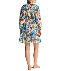Tommy Bahama Playa Marbella Floral Open Front Kimono Swim Cover-Up