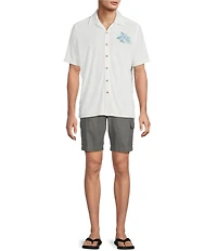 Tommy Bahama Poolside Toucan Terry Short Sleeve Woven Camp Shirt