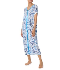 Tommy Bahama Printed Half Sleeve V-Neck Knit Caftan