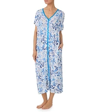 Tommy Bahama Printed Half Sleeve V-Neck Knit Caftan