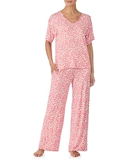 Tommy Bahama Printed Short Sleeve V Neck Knit Pajama Set