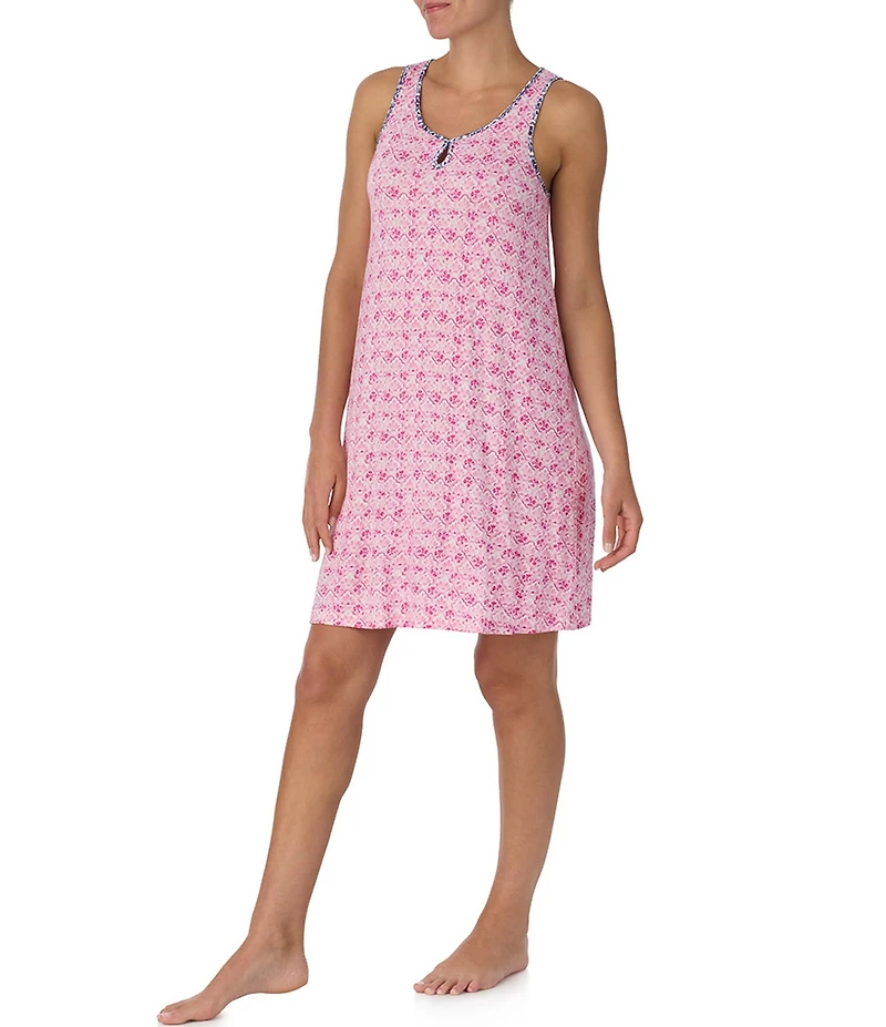 Tommy Bahama Printed Sleeveless V-Neck Jersey Knit Chemise