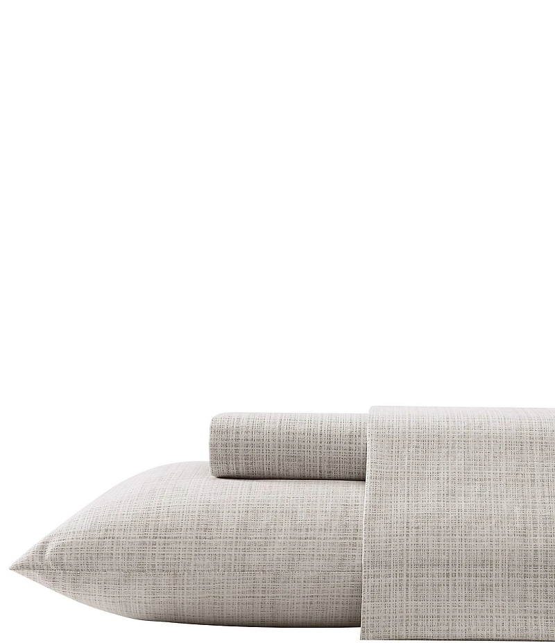 Tommy Bahama Raffia Linen Woven Textured Cotton Percale Sheet Set