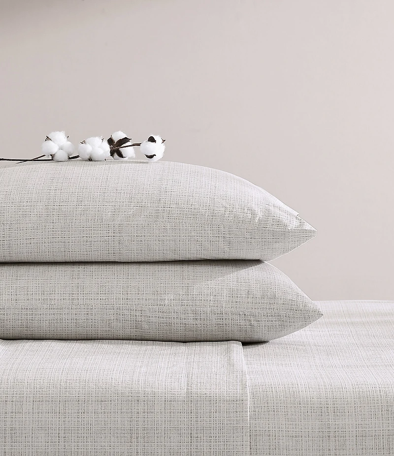 Tommy Bahama Raffia Linen Woven Textured Cotton Percale Sheet Set