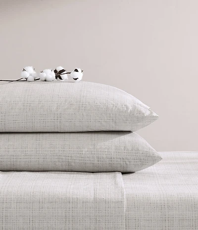 Tommy Bahama Raffia Linen Woven Textured Cotton Percale Sheet Set