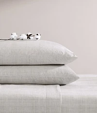 Tommy Bahama Raffia Linen Woven Textured Cotton Percale Sheet Set