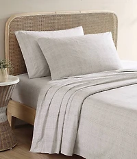 Tommy Bahama Raffia Linen Woven Textured Cotton Percale Sheet Set