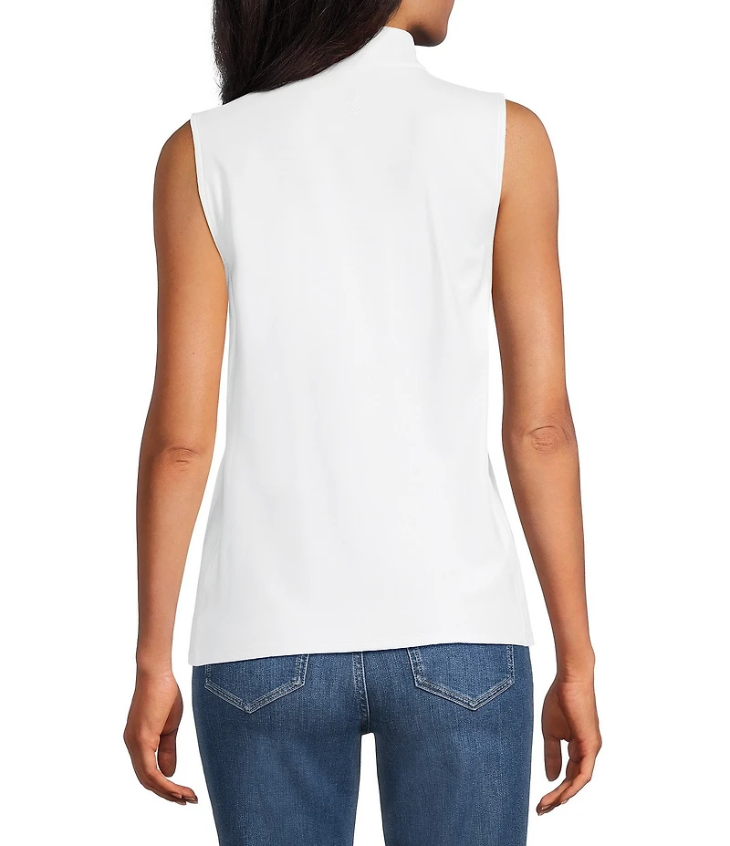 Tommy Bahama Ribbed Knit Abby Mock Neck Sleeveless Top