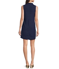 Tommy Bahama Ruffle Split V-Neck Sleeveless Side Pocket Dress