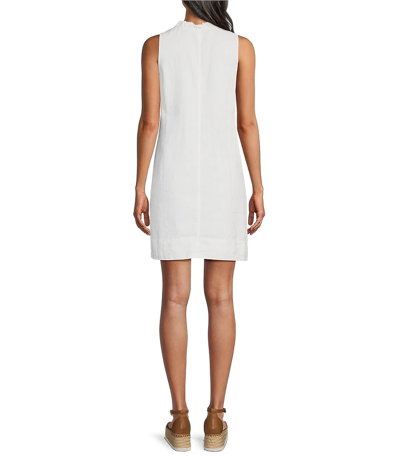 Tommy Bahama Ruffle Split V-Neck Sleeveless Side Pocket Dress