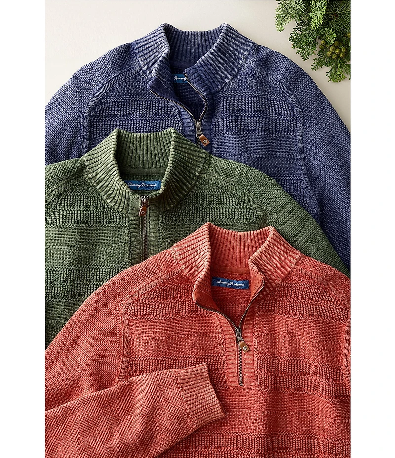 Tommy Bahama Saltwater Textured Half-Zip Pullover