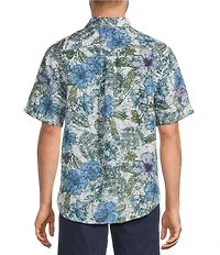Tommy Bahama Sand Linen Al Fresco Blooms Short Sleeve Woven Shirt