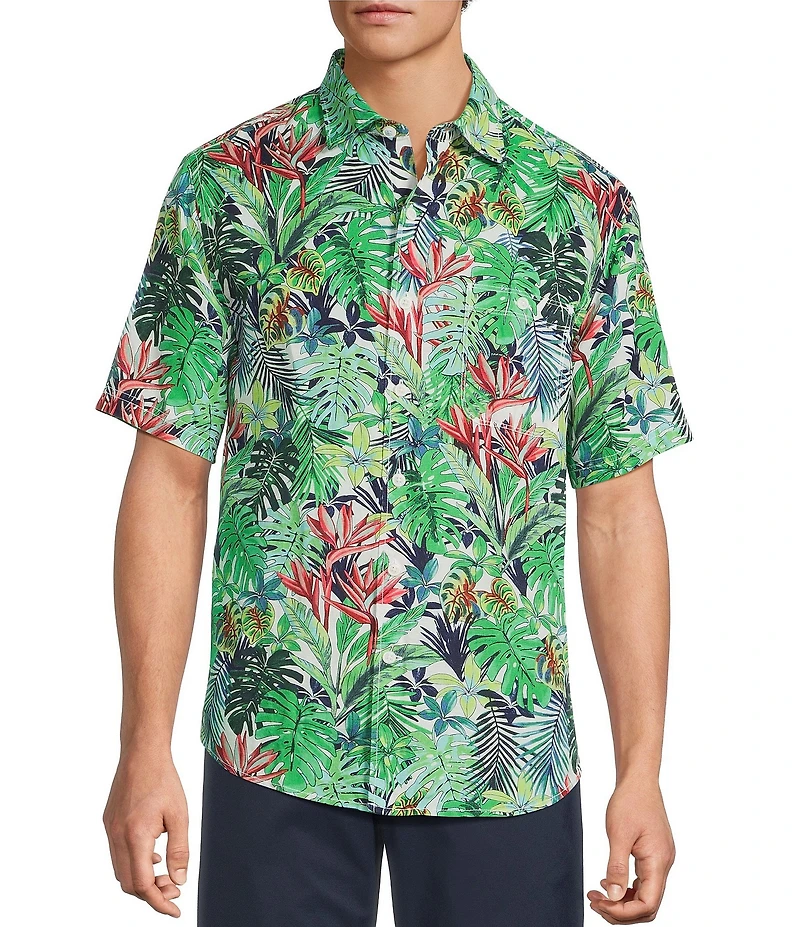 Tommy Bahama Sand Linen Verde Gardens Short Sleeve Woven Shirt