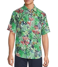 Tommy Bahama Sand Linen Verde Gardens Short Sleeve Woven Shirt
