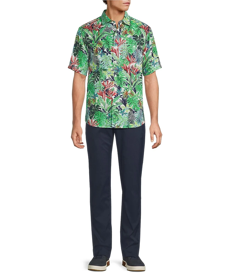 Tommy Bahama Sand Linen Verde Gardens Short Sleeve Woven Shirt