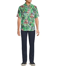 Tommy Bahama Sand Linen Verde Gardens Short Sleeve Woven Shirt