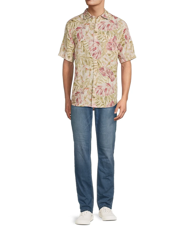 Tommy Bahama Sand Linen Villa Nueva Vines Short Sleeve Woven Shirt