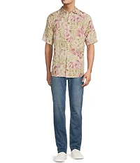 Tommy Bahama Sand Linen Villa Nueva Vines Short Sleeve Woven Shirt