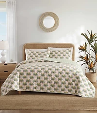 Tommy Bahama Santiago Pink Cotton Reversible Quilt Mini Set