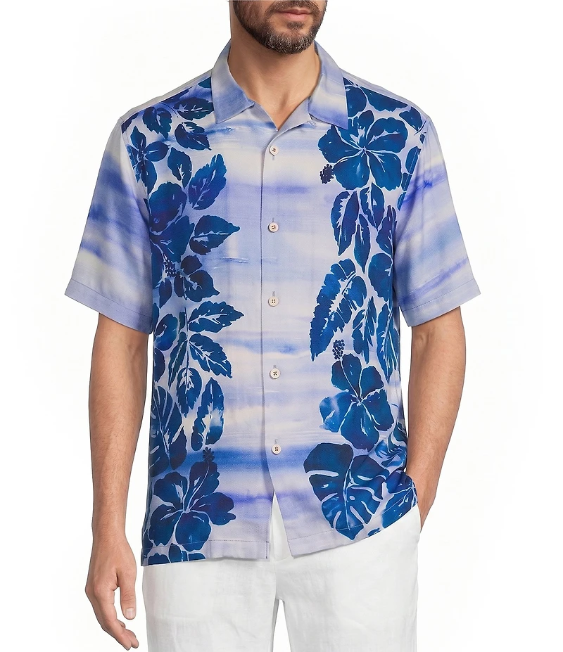 Tommy Bahama Sapphire Shores Artist Series Short Sleeve Woven Camp Shirt