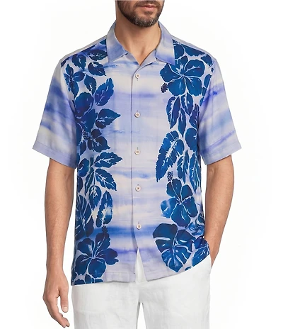 Tommy Bahama Sapphire Shores Artist Series Short Sleeve Woven Camp Shirt