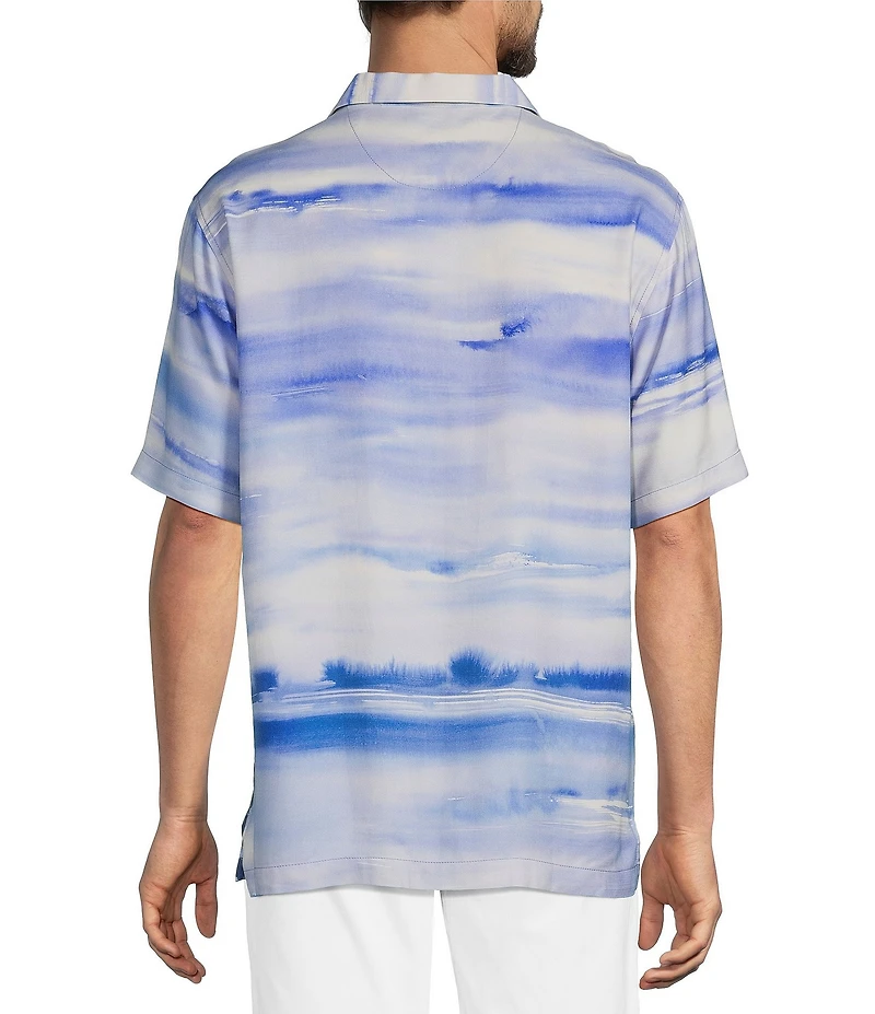 Tommy Bahama Sapphire Shores Artist Series Short Sleeve Woven Camp Shirt