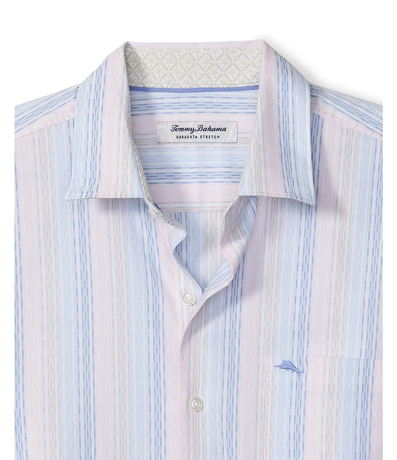 Tommy Bahama Sarasota Stretch Villa Stripe Long Sleeve Woven Shirt