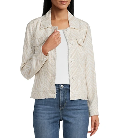 Tommy Bahama Seaside Sketch Linen Point Collar Long Sleeve Jacket