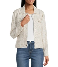 Tommy Bahama Seaside Sketch Linen Point Collar Long Sleeve Jacket