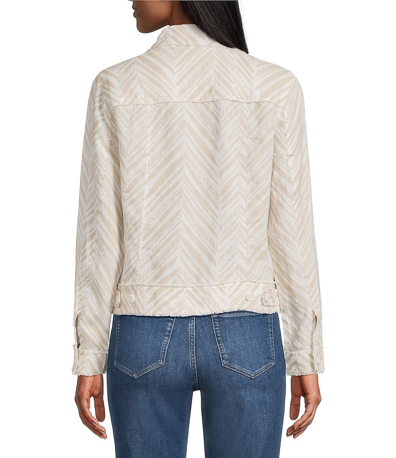 Tommy Bahama Seaside Sketch Linen Point Collar Long Sleeve Jacket