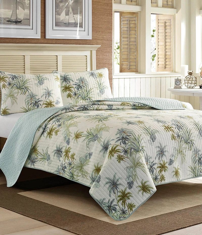 Tommy Bahama Serenity Palms Printed Cotton Reversible Quilt