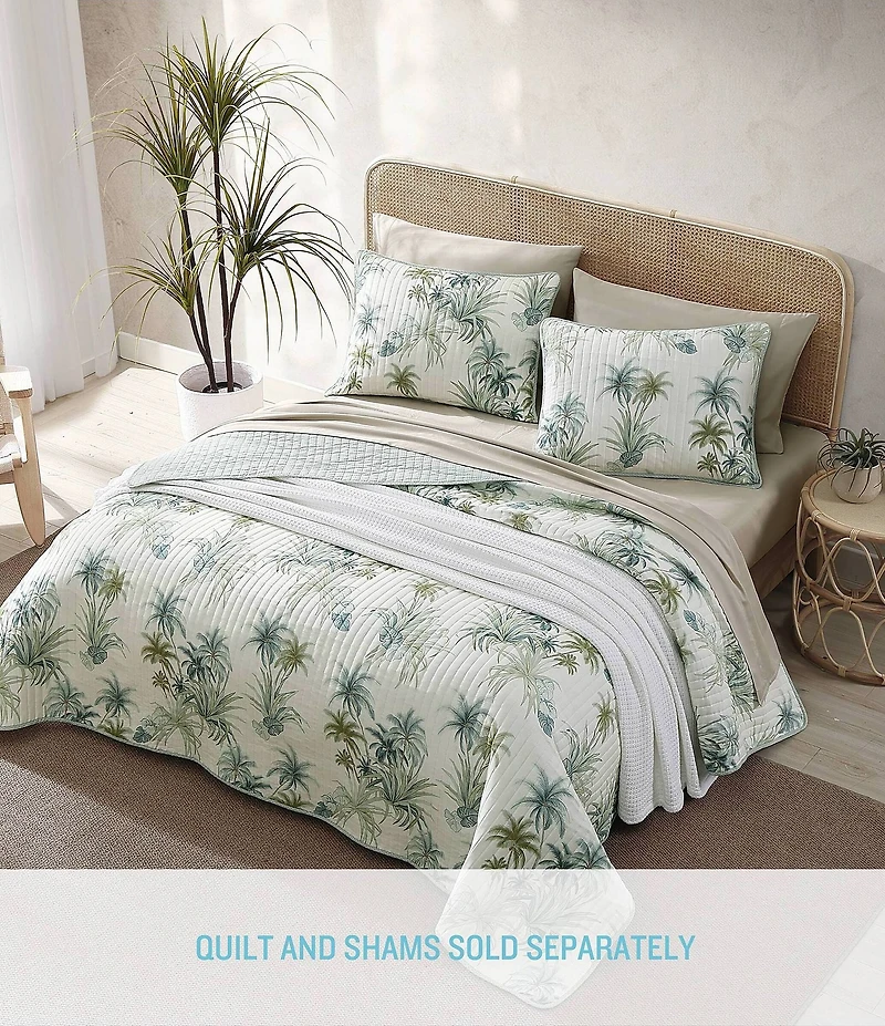 Tommy Bahama Serenity Palms Printed Cotton Reversible Quilt