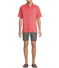 Tommy Bahama Short Sleeve Maui Border Woven Shirt