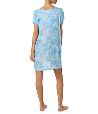 Tommy Bahama Short Sleeve V-Neck Woven Floral Challis Caftan