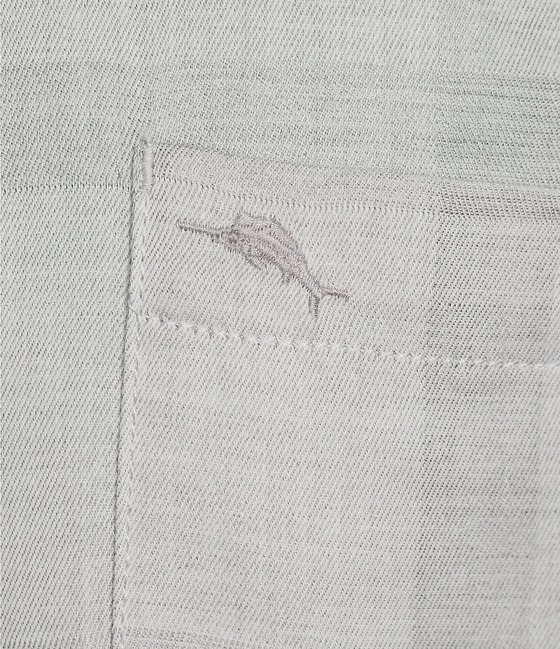 Tommy Bahama Silver Mist Plaid Long Sleeve Woven Shirt