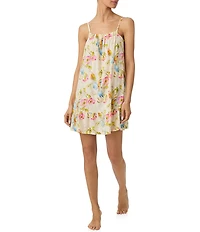 Tommy Bahama Sleeveless Scoop Neck Woven Floral Print Chemise