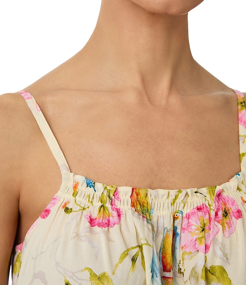 Tommy Bahama Sleeveless Scoop Neck Woven Floral Print Chemise