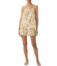 Tommy Bahama Sleeveless Scoop Neck Woven Floral Print Shorty Pajama Set