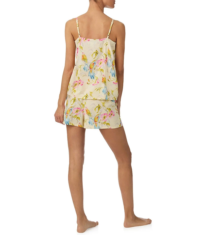 Tommy Bahama Sleeveless Scoop Neck Woven Floral Print Shorty Pajama Set