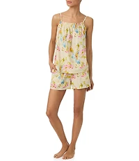 Tommy Bahama Sleeveless Scoop Neck Woven Floral Print Shorty Pajama Set