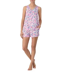 Tommy Bahama Sleeveless V-Neck Floral Jersey Knit Shorty Pajama Set