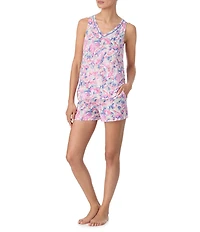 Tommy Bahama Sleeveless V-Neck Floral Jersey Knit Shorty Pajama Set