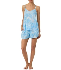 Tommy Bahama Sleeveless V-Neck Woven Challis Floral Print Shorty Pajama Set