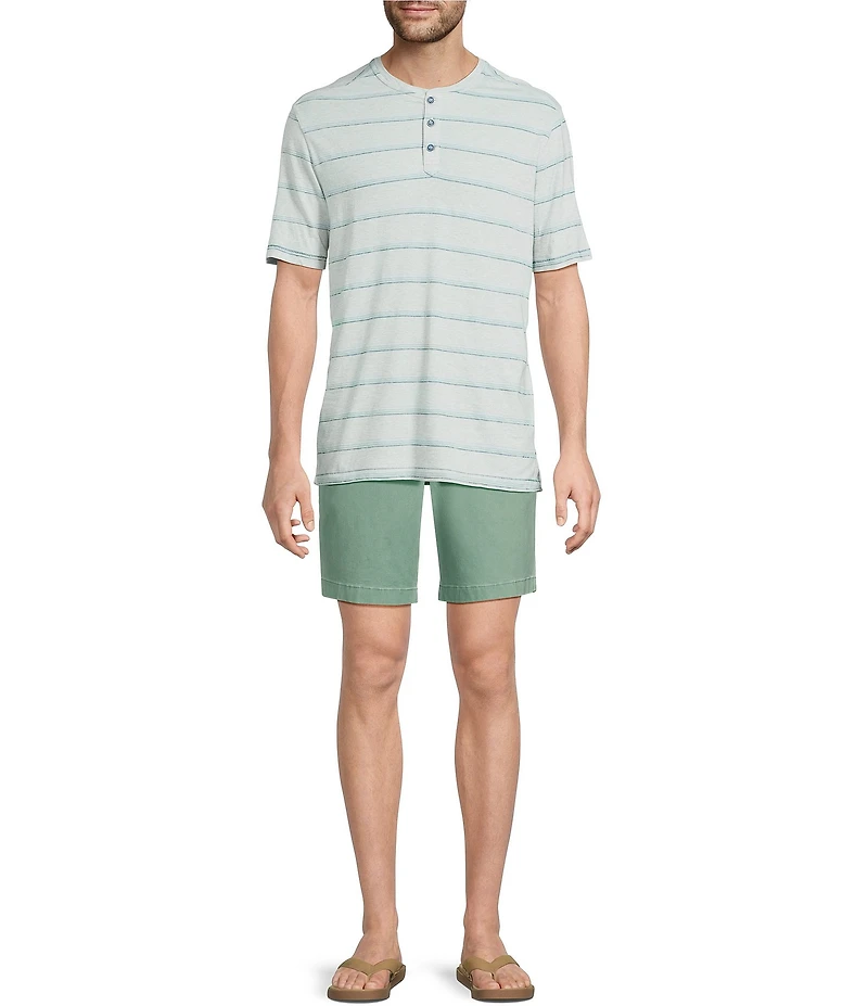 Tommy Bahama Soleil Stripe Short Sleeve Henley Shirt