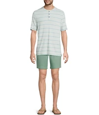 Tommy Bahama Soleil Stripe Short Sleeve Henley Shirt